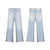 Al por mayor transfronterizo Galería Dept nuevos pantalones vaqueros microcosidos de empalme pintados a mano con costuras de tinta lavada, combinables para hombre