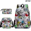 Producto de Juego Transfronterizo 3D Nuevo Set de Tres Piezas Forsaken Gubby de Mochila Escolar Estampada, Estuche y Bolso de Hombro