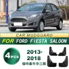 Adecuado para 13-18 Ford Fiesta Sedán Guardabarros de Neumático de Coche Guardabarros de Goma Blanda Accesorios de Modificación