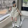 2025 Nuevo Moda Casual Deportiva Ajustado Sin Mangas De Botón Único Estilo Universitario Conjunto de Dos Piezas Tendencia