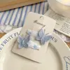 Pinza BB para el pelo de mariposa floral con cuentas de conejo, accesorio para el pelo dulce y elegante para niños, pinza para el pelo de dibujos animados para la frente o el lateral