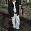Chaqueta de manga larga de color liso abotonada casual para mujer, estilo europeo y americano, para ir al trabajo, ropa de mujer, otoño e invierno 2025, estación independiente de Amazon