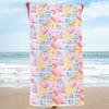 Laitu Toalha de Banho Personalizada de Impressão Digital Lã Dupla Face Absorvente de Secagem Rápida Microfibra Yoga Esportes Natação Praia