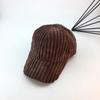 Boné de Pelúcia de Celebridade da Internet de Designer Japonês Estilo Coreano Rosto Elegante Boné Pequeno Feminino de Inverno Engrossado Quente