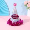 Gorros de Fiesta de Cumpleaños Iridiscentes al por Mayor para Adultos y Niños con Lámina Dorada, Gorros Puntiagudos con Borla para Fiestas, Populares en Redes Sociales