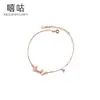 Xigu H0176 Pulsera de Plata S925 Completa Doble Mariposa Circonita para Niñas Diseño Nicho Estilo Coreano Joyería de Alta Gama