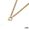 Moda Europea y Americana Nicho Cadena Sencilla Hueso de Serpiente Joyería DIY Acero Inoxidable Oro de 18K Hebilla de Tirachinas Engrapadora Cadena para Clavícula