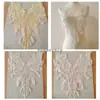 Pegatinas de Flores de Color Perla Plateada, Accesorios de Decoración para Vestidos de Novia, Pegatinas de Tela Frontales y Traseras DIY en el Mercado