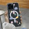 Capa Fofa de Graffiti para iPhone 17, Capa Transparente Acrílica Apple 16, Capa Magnética Magsafe, Disponível para Dropshipping