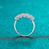 Anillo de Plata de Ley S925 Xindeyi para Mujer, Anillo de Moissanita Corte Princesa, Anillo Apilable, Exquisito, Suministro Directo del Fabricante, Venta al por Mayor