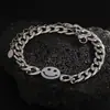 Pulsera Transfronteriza de Acero de Titanio para Hombres, No se Desvanece, Lujo Ligero, Sensación de Alta Gama, Joyería Versátil Hip-Hop, Accesorios Retro Simples y Únicos para Mujeres