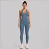 Conjunto de Chaleco de Yoga Cruzado con Cuello Halter en V y Copas Fijas, Chaleco Deportivo con Hermoso Diseño en la Espalda, Conjunto de Tops Casuales para Fitness