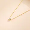 Colar com Pingente Coração Transfronteiriço Europeu e Americano 12 Pedras de Nascimento Cristal Quadrado Colorido Zircônia Moda Feminina Aço Titânio Banhado a Ouro 18K