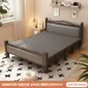 Cama plegable cama individual adulto simple 1.2 metros hogar cama pequeña 1.5 metros doble cama engrosada dormitorio tablero duro cama de arte en hierro