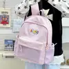 Mochila fresca de cuadros estilo japonés para niñas, gran capacidad, adecuada para estudiantes de secundaria, preparatoria y universidad, con bloques de color, bolsa escolar casual versátil