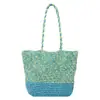 Bolso tejido de moda popular transfronterizo para mujer, bolso tote, nuevo bolso de playa para vacaciones de verano versión coreana 2026, bolso de hombro