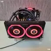 Simple Escritorio DIY Acrílico Transparente Abierto Matx Itx Chasis de Computadora Placa Base