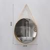 Espejo de maquillaje de pared nórdico creativo para el hogar, espejo de baño, espejo redondo, espejo colgante, espejo de tocador de lujo con luz sin perforaciones