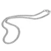 Collar Cubano de Plata de Ley S925 Moda Masculina Ins Versátil para Hombres y Mujeres Hip-Hop Estilo Grueso Dominante Hebilla Única Collar Doble Moderno
