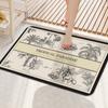 Alfombra Suave de Barro de Diatomeas Absorbente de Agua Secado Rápido Baño Inodoro Alfombra Antideslizante Felpudo Puede Fregar Semiredonda Sala de Estar Frente a la Cama