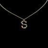 Collar de letras femenino europeo y americano ins collar de circonitas de oro de 18k diseño nicho cadena clavicular temperamento simple cadena de suéter