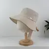 Chapéu de Pescador com Aba Larga e Laço Estilo Coreano para Mulheres Primavera Verão Versátil Moda Outdoor Chapéu de Sol Viagem Leve Chapéu de Proteção Solar