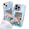 TPU+PC Adecuado para Funda de Teléfono Móvil Apple iPhone17Promax con Botones Pintados con Flores y Cubierta Protectora con Flores Pintadas