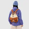 Mochila Funcional de Bloques de Color para Mujer, Bolso de Viaje Versátil Casual de Gran Capacidad, Mochila de Senderismo al Aire Libre para Estudiantes de Otoño para Hombre
