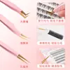 Pinzas para pestañas con degradado rosa azul al por mayor pinzas para extensiones de pestañas de alta precisión serie pinzas florales tienda de belleza herramientas de belleza