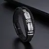 Popular Pulsera Tejida de Estilo Oscuro de Amazon con Piedra Natural Ojo de Tigre y Joyería de Cuero de Doble Capa de Moda para Hombre