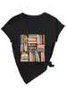 Leia Mais Livros Amazon Wish Site Independente Camiseta Feminina Elegante e Estilosa de Manga Curta com Decote V Camiseta Básica