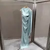 Estilo Ins Europeu 2026 Fita de Cetim Francesa Lenço de Seda Elegante Temperamento Vestido Emagrecedor