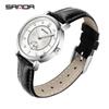 Relógio Sanda Feminino Simples Dois Ponteiros Meio Pulseira de Silicone À Prova d'Água Estudante Feminina Luminoso Casual Pulseira Relógio de Quartzo Atacado
