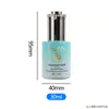 Botella de vidrio redonda transparente de hombro plano para aceite esencial de 30 ml en stock con rayas verticales, bomba dosificadora de gotero a presión, botella vacía para dispensar sérum para el cuidado de la piel