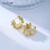 Brincos Liyin Jewelry Metal Brilhante Brincos de Nicho Luxo Leve Sensação de Alto Padrão Argola de Orelha Personalizada Simples Estilo Luxo Leve Brincos