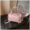 Bolsa Boston Pillow Tendência Retrô Bolsa de Mão Feminina 2026 Nova Versátil de Alta Qualidade Moda Bolsa de Ombro Transversal