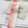 2,5 cm de largura dourado grande borboleta diy vara arco fita fita artesanal material de yucca
