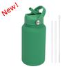 Moda pote de espaço de pintura de borracha ao ar livre alça portátil esportes garrafa de viagem homens e mulheres de aço inoxidável copo térmico de grande capacidade