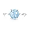 Anillo Retorcido de Piedras Preciosas Coloridas de Alta Venta en Transmisión en Vivo para Mujeres, Incrustado con Diamantes de Alto Carbono, Anillo Chapado en Oro, Envío Directo de Una Pieza