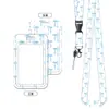 Portatarjetas de identificación rígido simple con clip trasero de metal, estampado de alta definición, portapase para empleados, portatarjeta de campus para estudiantes