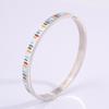 Pulsera de acero de titanio amor nubes gota de aceite irregular pulsera niñas alto sentido moda europea y americana pulsera chapada en oro de 18k