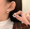 Serie de Año Nuevo Rojo Retro Moda Popular Pendientes de Gancho para Oreja Pendientes de Temperamento Casual Lindos Accesorios para Orejas de Nicho para Mujeres