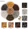 Caja de 7 Compartimentos de Anillas de Hierro con Cierre de Langosta de Lazo Único, Accesorios de Joyería para Pulseras y Pendientes de Cuentas Hechos a Mano para DIY