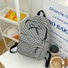 Mochila Estilo Japonés Xiaoqing Nueva Escuela Secundaria para Estudiantes de Secundaria Mujeres Estilo Coreano Estilo Ins Estudiantes de Secundaria Estudiantes de Secundaria Mochila a Cuadros con Lazo