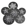 Adornos navideños Adornos para árbol de Navidad Copo de nieve transparente Cristal acrílico Colgante creativo Copo de nieve navideño