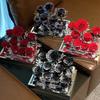 Espejo de flores eternas de cabello liso de fábrica, 9 rosas de jardín para novia, rosa de alta gama, regalo de San Valentín al por mayor