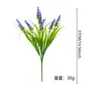 Cruz flor artificial lavanda falsa flores plásticas misturadas grama de macaco imitação arbusto varanda jardim janela decoração de casa