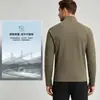 Chaqueta deportiva alternativa marca Descente, con media cremallera, cuello alto tejido, secado rápido, manga larga, camiseta top para exteriores para hombre