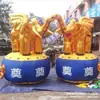 Arcos Fúnebres Inflables, Arcos Fúnebres de León Azules y Dorados, Arcos Inflables de León Dorado para Funerales, Arcos para Eventos Rojos y Blancos