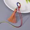 Anillo de Nudo de Diamante Teñido en Degradado Llavero con Borla Colgante para Bolso Decoración con Cuentas DIY Colgante Pequeño Venta al por Mayor